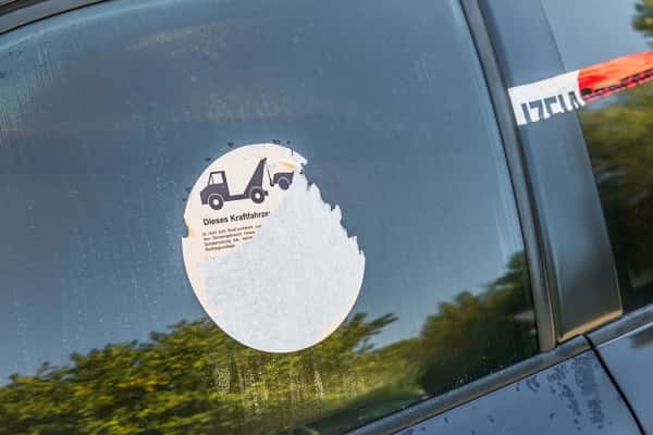 remove sticker from car exterior